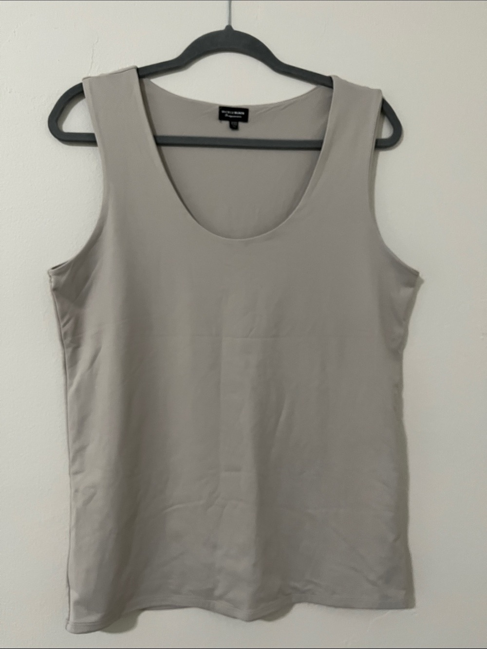 Buckle XXL Women's Scoop Neck Shapewear Tank Khaki Tan Color